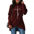 Women Hoodies Large Size Faith Print Sweatshirt Hoodies